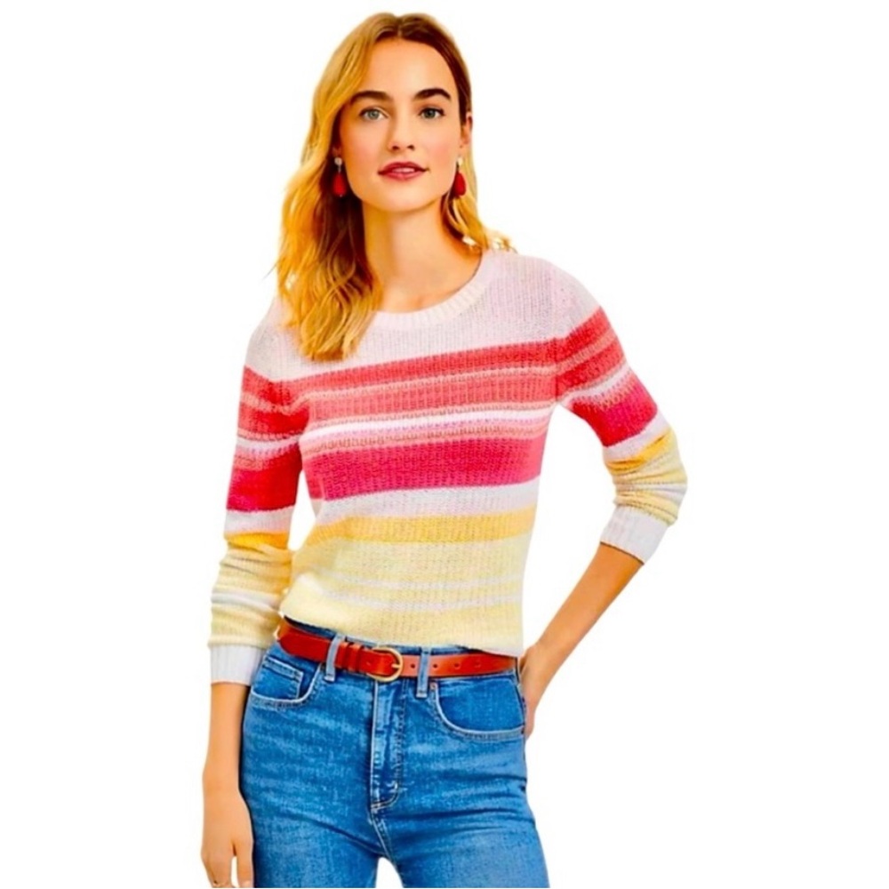 Loft Ombre Stripe Textured Sweater